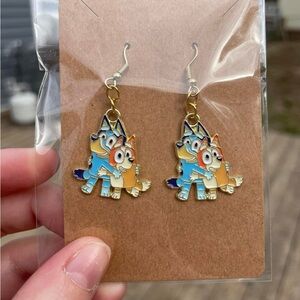 Hand-pieced Cute Cartoon Dog Earrings